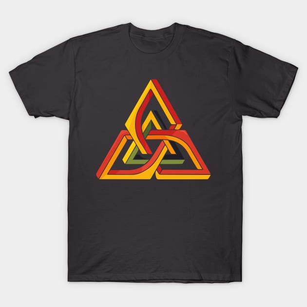 Optical Illusion Impossible Triangle Object T-Shirt by tatadonets